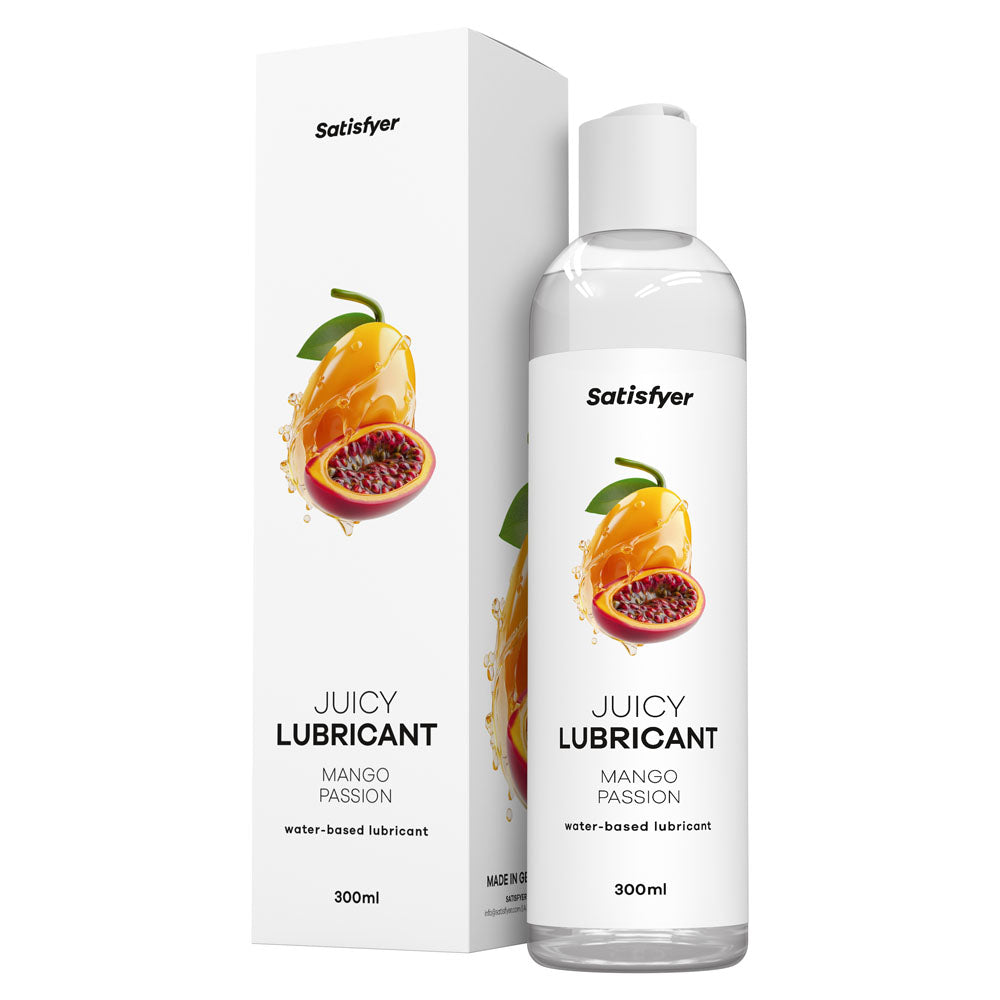 Satisfyer Juicy Lubricant 300 ml Mango Passion - Mango & Passionfruit Scented Water Based Lubricant - 300 ml Bottle