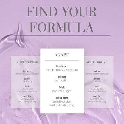 JO Agape Original Lube - 60 mL - Water Based Lubricant for Sensitive Skin - 60 ml Bottle