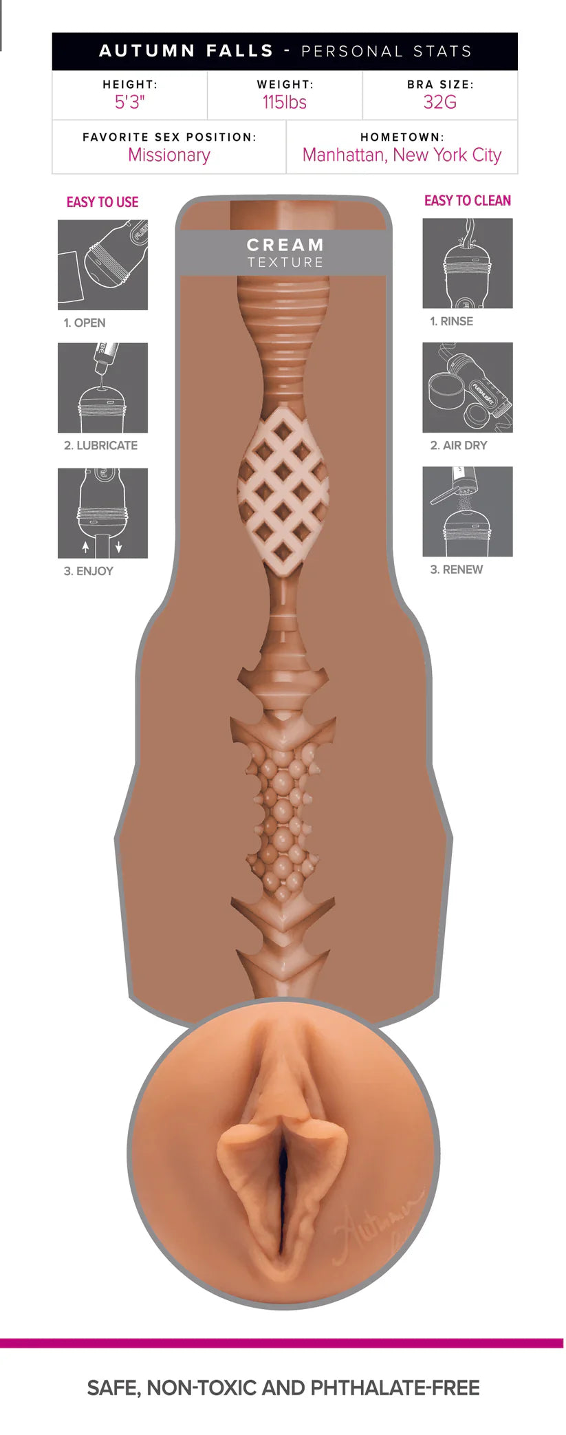 Fleshlight Girls Autumn Falls Cream Signature Vagina