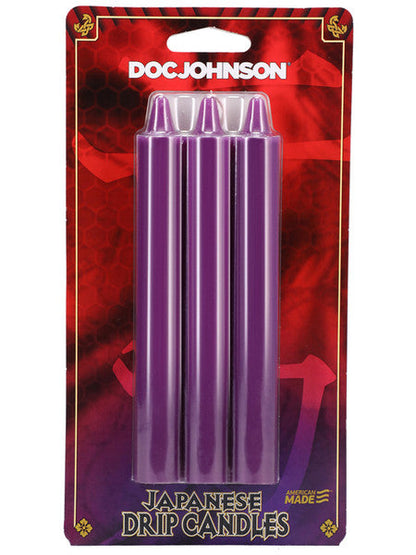 Japanese Drip Candles 3 Pack - Red