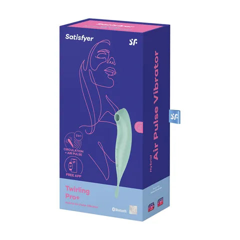 Satisfyer Twirling Pro+ App Control  Vibrator - Dark Red