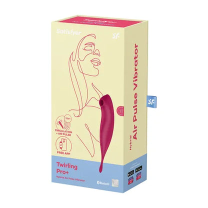 Satisfyer Twirling Pro+ App Control  Vibrator - Dark Red