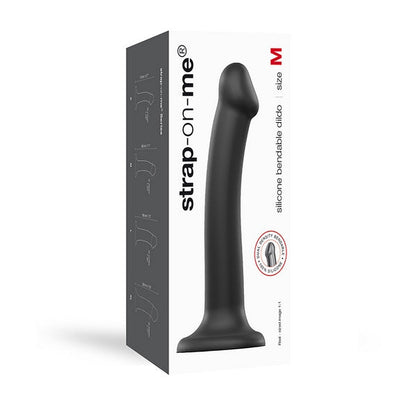 Strap On Me Dual Density Dildo Black Medium