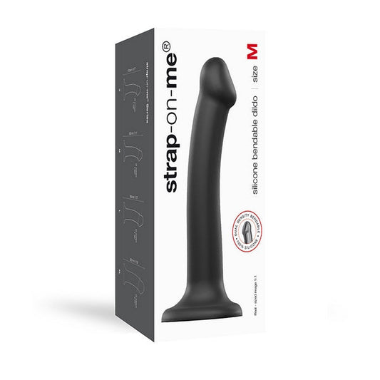 Strap On Me Dual Density Dildo Black Medium