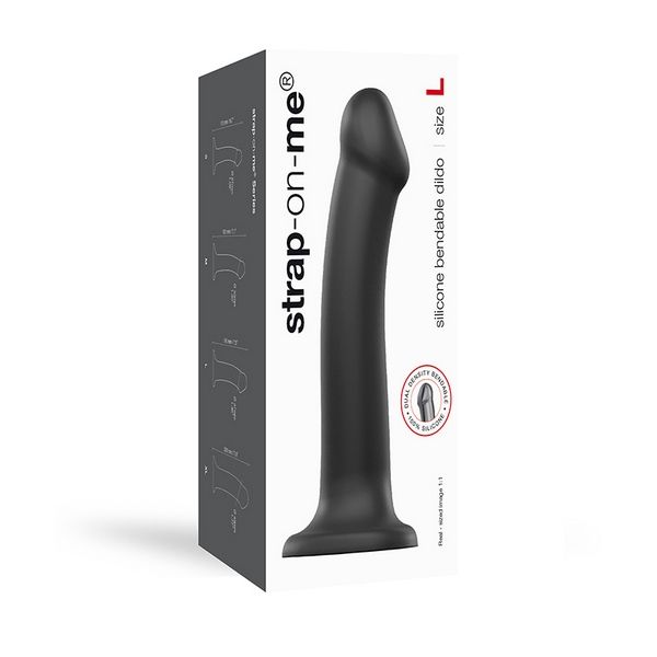 Strap On Me Dual Density Dildo Black Large