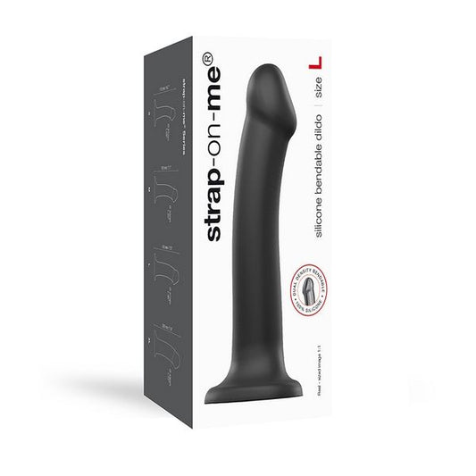 Strap On Me Dual Density Dildo Black Large