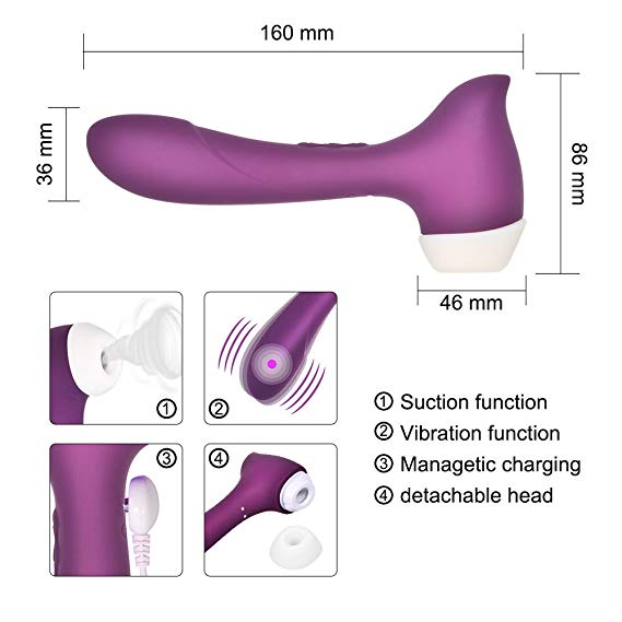 Magic Touch Aurora Clitoral Suction and G Spot Vibrator