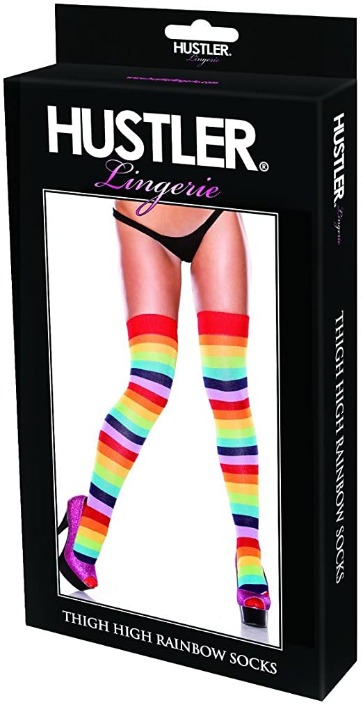Hustler Lingerie Thigh High Rainbow Socks