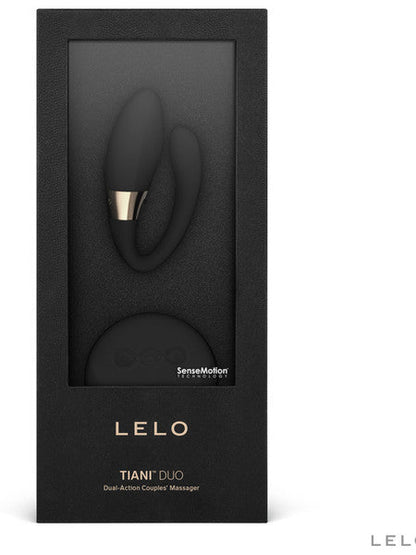 Lelo Tiani Duo Powerful Vibrator Dual Sensation Couples Massager Suit All Body Shape - Black