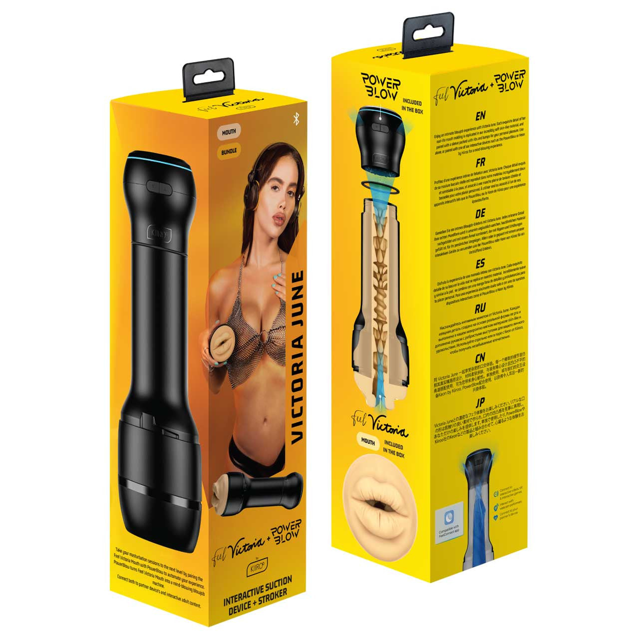 Kiiroo PowerBlow & Feel Victoria June mouth Combo Set