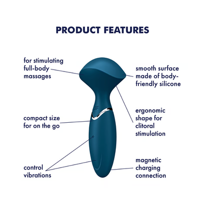 Satisfyer Mini Wand-er Vibrator - Blue