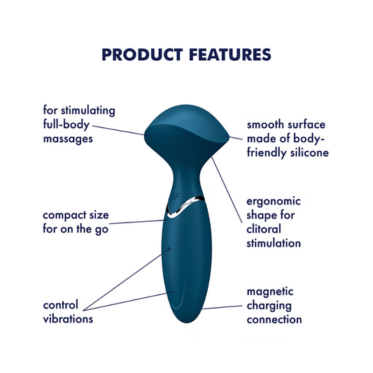 Satisfyer Mini Wand-er Vibrator - Blue