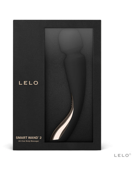 Lelo Smart Wand 2 Medium Luxurious Full Body Powerful Wand Massager Vibrator - Black