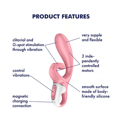 Satisfyer Hug Me Rabbit Vibe App Control - Pink
