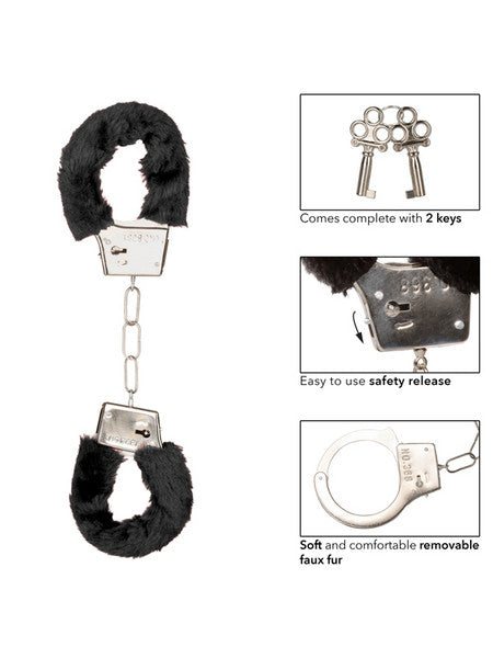 Playful Furry Cuffs Black