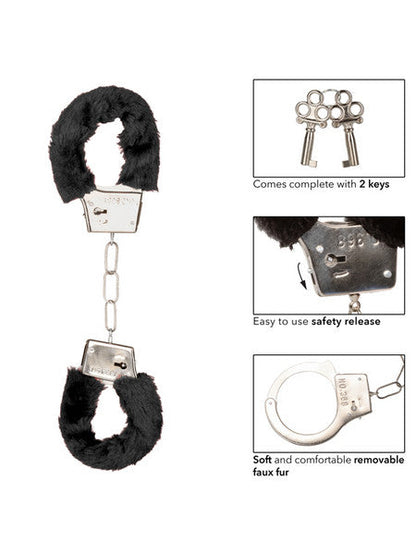 Playful Furry Cuffs Black