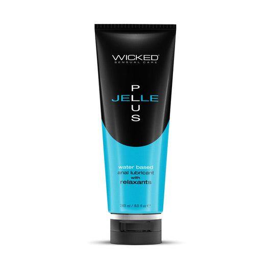 Wicked Jelle Plus - Relaxing Water Based Anal Lubricant - 240 ml Bottle