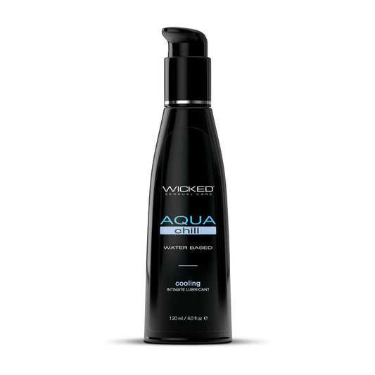 Wicked Aqua Chill - Cooling Water Based Lubricant - 120 ml (4 oz) Bottle