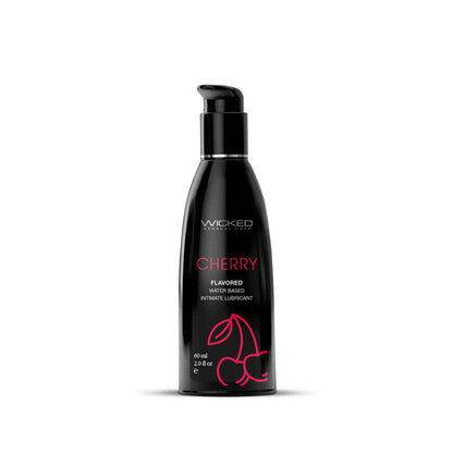 Wicked Aqua Cherry - Cherry Flavoured Water Based Lubricant - 60 ml (2 oz) Bottle
