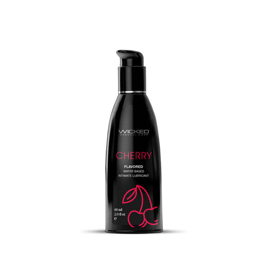Wicked Aqua Cherry - Cherry Flavoured Water Based Lubricant - 60 ml (2 oz) Bottle