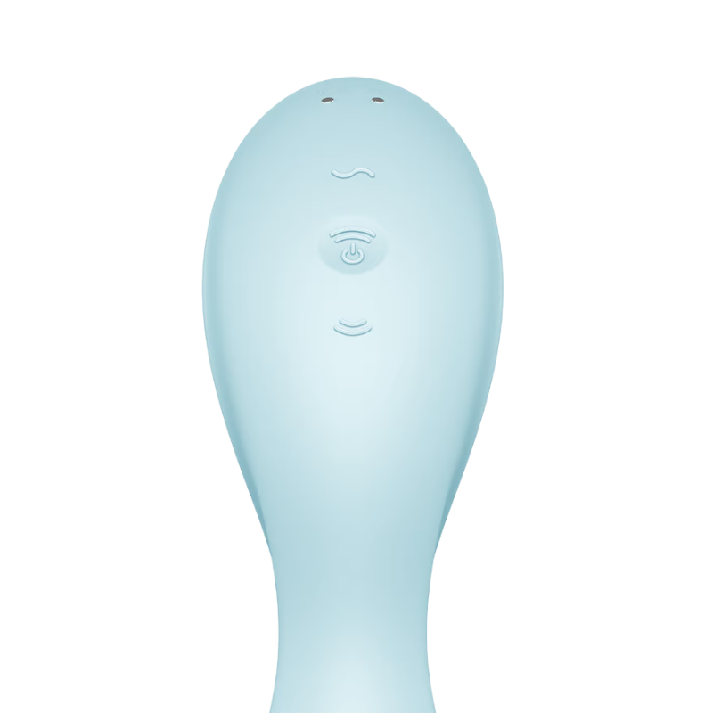 Satisfyer Curvy Trinity 5 App Control Vibrator Stimulator - Blue