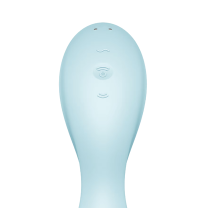 Satisfyer Curvy Trinity 5 App Control Vibrator Stimulator - Blue