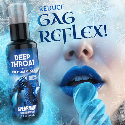Creature Cocks Deep Throat Spray - Spearmint - Spearmint Flavoured Numbing Spray - 59 ml Spray