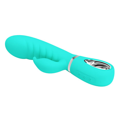 Party Up EDWARD Rabbit Vibe - Teal - Teal 20 cm USB Rechargeable Rabbit Vibrator