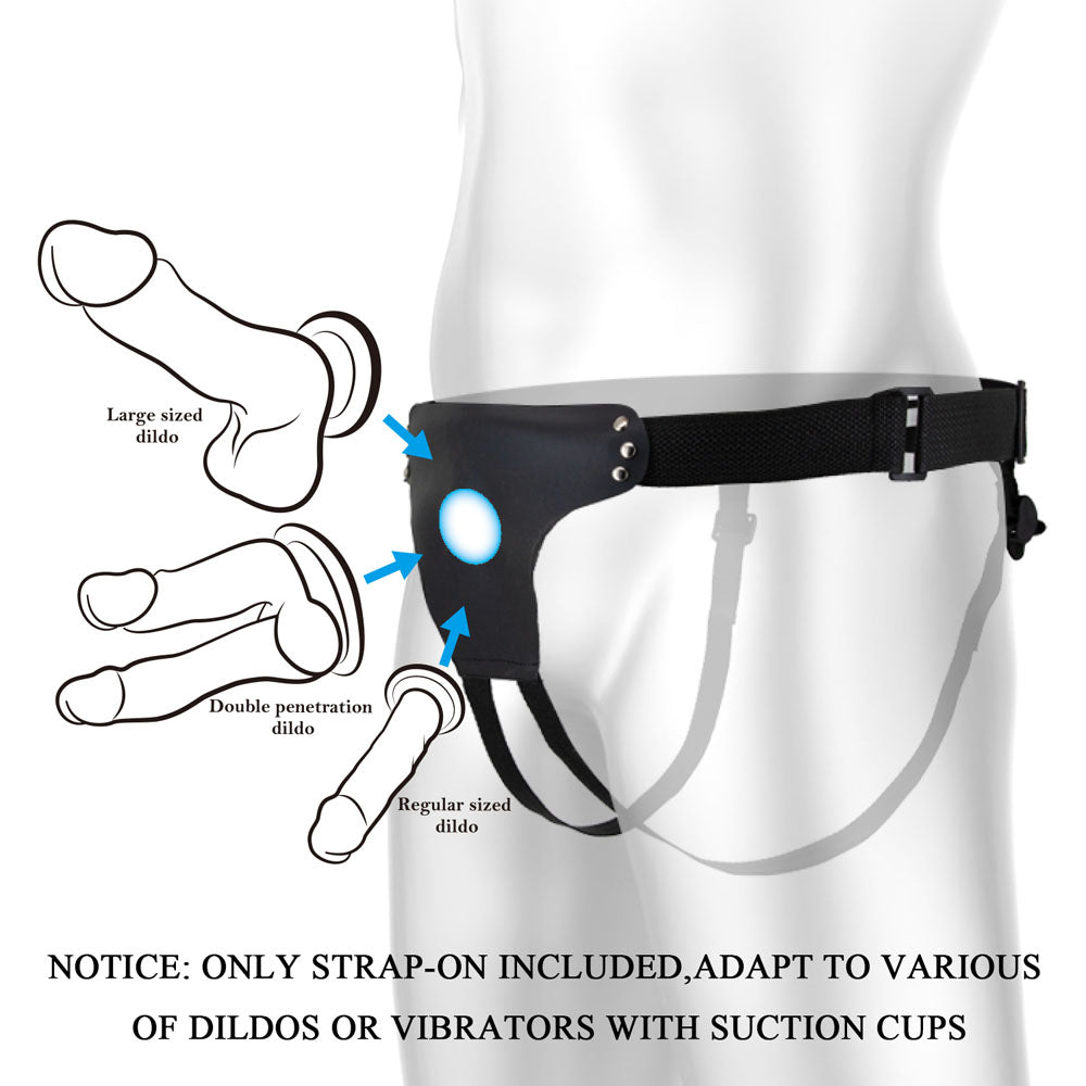 Party Up NICK Strap-On Harness - Black Adjustable Strap-On Harness (No Probe Included)