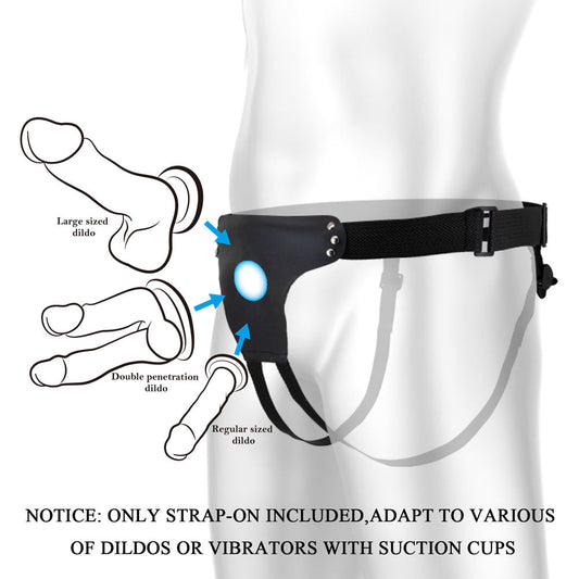Party Up NICK Strap-On Harness - Black Adjustable Strap-On Harness (No Probe Included)