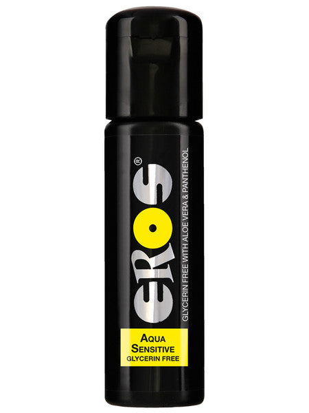 Eros Aqua Sensitive Glycerin Free 100ml Lubricant With Aloe Vera And Panthenol