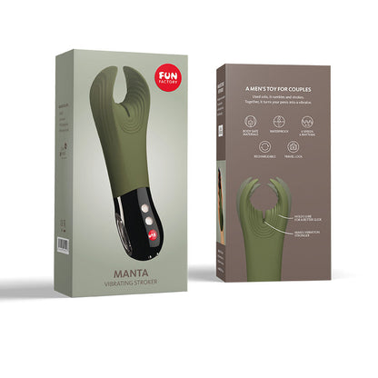 Fun Factory MANTA black - Black 18 cm USB Rechargeable Mens & Couples Vibrator