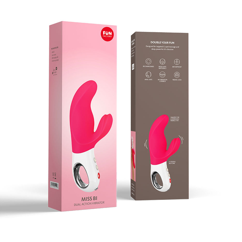 Fun Factory MISS BI black - Black 17 cm USB Rechargeable Rabbit Vibrator