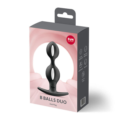 Fun Factory B BALLS DUO Black - Black 13 cm Weighted Kegel Balls