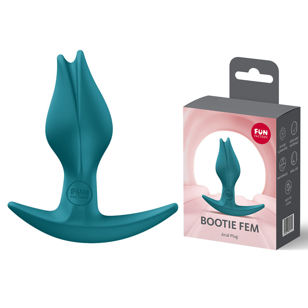 Fun Factory BOOTIE FEM Bottle Green - Bottle Green 8.5 cm Butt Plug