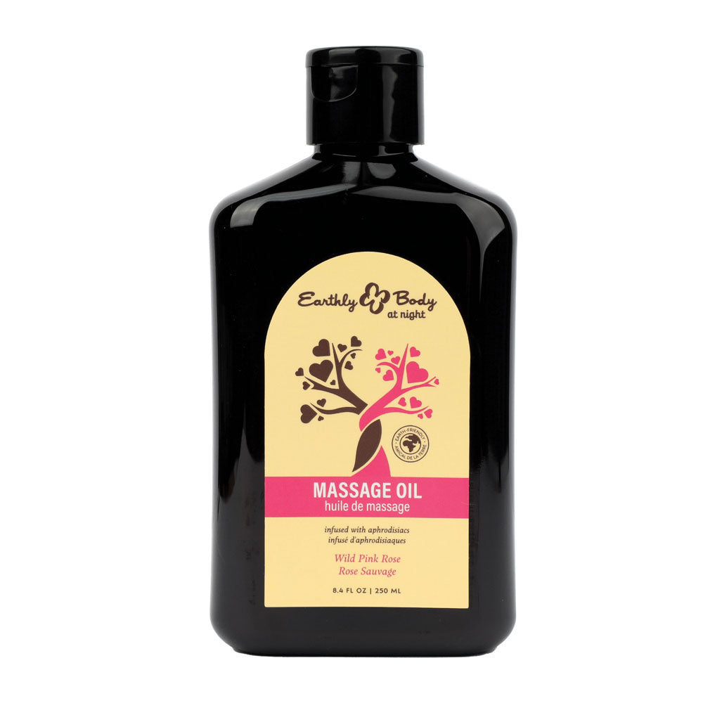 EB Hemp Seed Massage Oil WILD PINK ROSE - 250 ml - Wild Pink Rose Scented Massage Oil - 250 ml Bottle