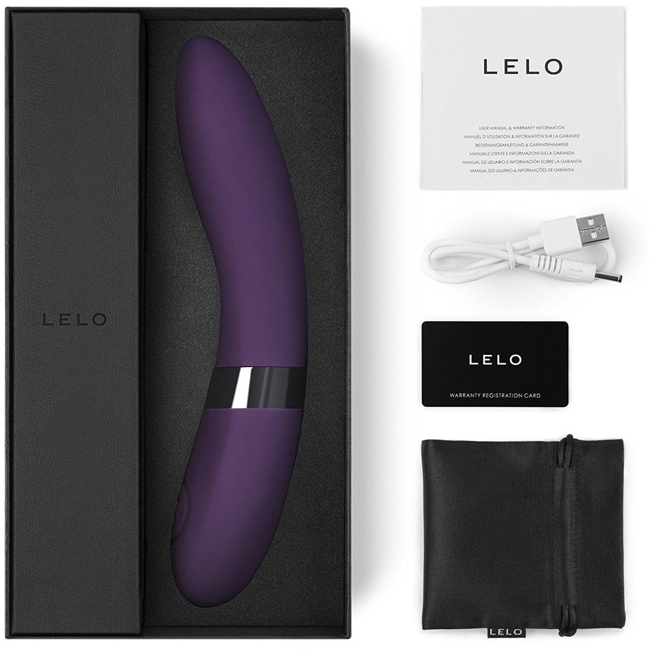 Lelo Elise 2 Powerful Vibrations Vibrator Personal Massager Stronger Stimulation - Plum