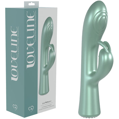 LOVELINE La Perla I - Green - Pearlescent Green 19.2 cm USB Rechargeable Rabbit Vibrator