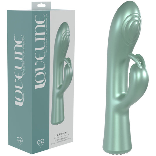 LOVELINE La Perla I - Green - Pearlescent Green 19.2 cm USB Rechargeable Rabbit Vibrator