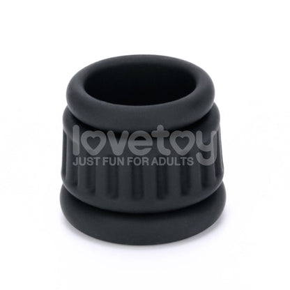 Pinnacle Pro Twin Grip Enhancer - Black Cock & Balls Ring