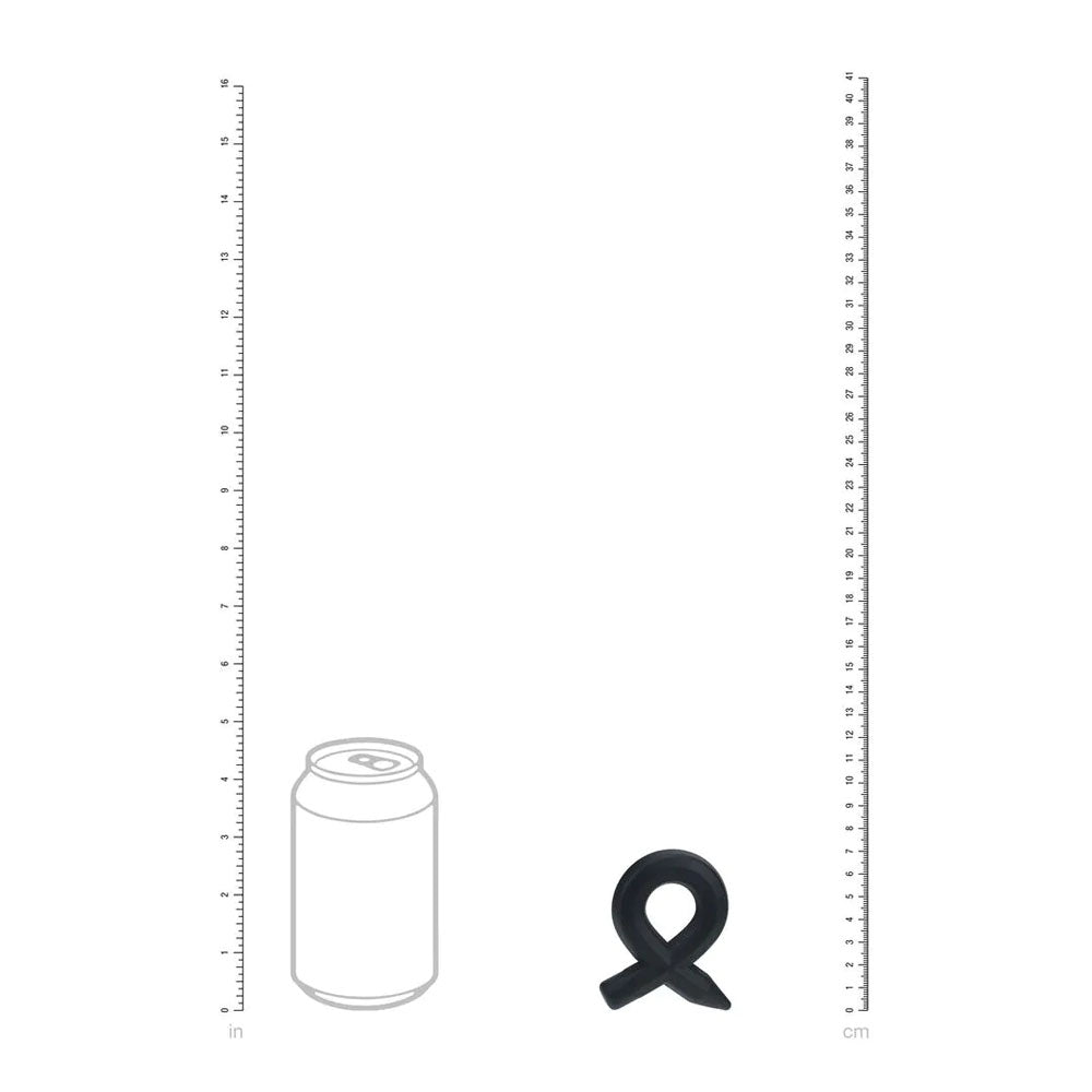 LEVELZ Pencil Liquid Silicone Cock Ring - Black Cock Ring
