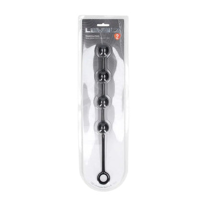 LEVELZ Round Silicone Anal Balls - M - 20mm - Black 32 cm Medium Anal Balls