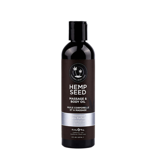 Hemp Seed Massage & Body Oil - Unscented - 237 ml Bottle