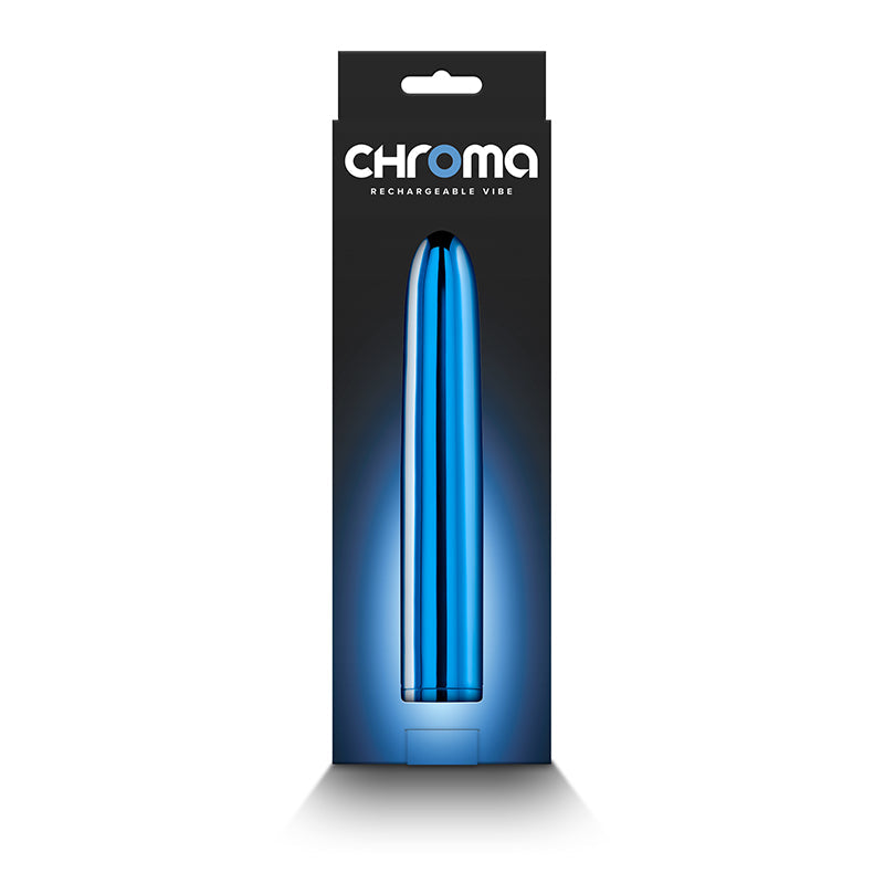 Chroma - Blue - Metallic Blue 17 cm USB Rechargeable Vibrator
