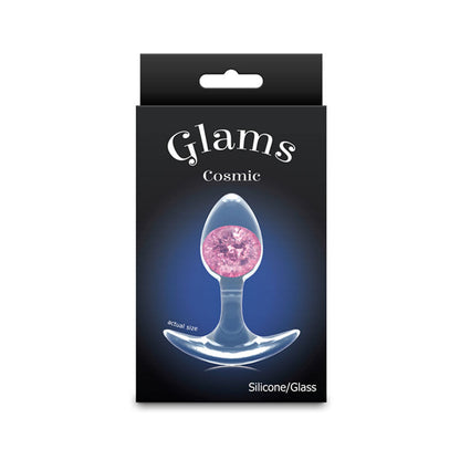 Glams Cosmic - Small - Pink - Clear/Pink 8.1 cm Small Butt Plug