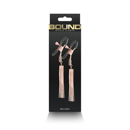 Bound D2 Adjustable Tassel Rose Gold Nipple Clamps