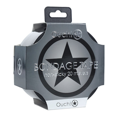 OUCH! PVC Non-Stick Tape - Black - Black Bondage Tape - 20 metre Length