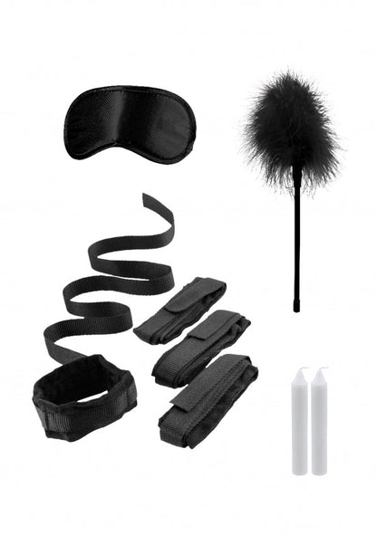 Ouch Black & White Bed Bindings Restraint Kit