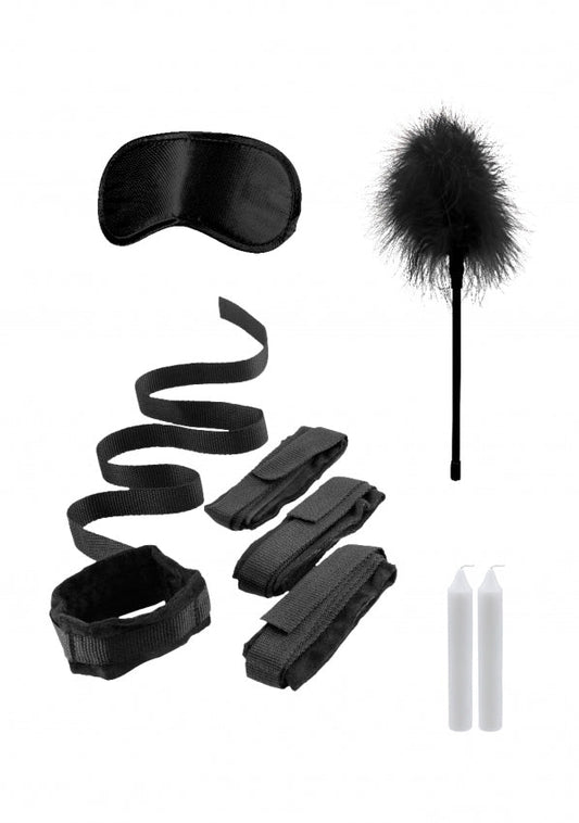 Ouch Black & White Bed Bindings Restraint Kit