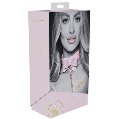 OUCH! Paris Collection - Collar with Leash - Pink Restraint